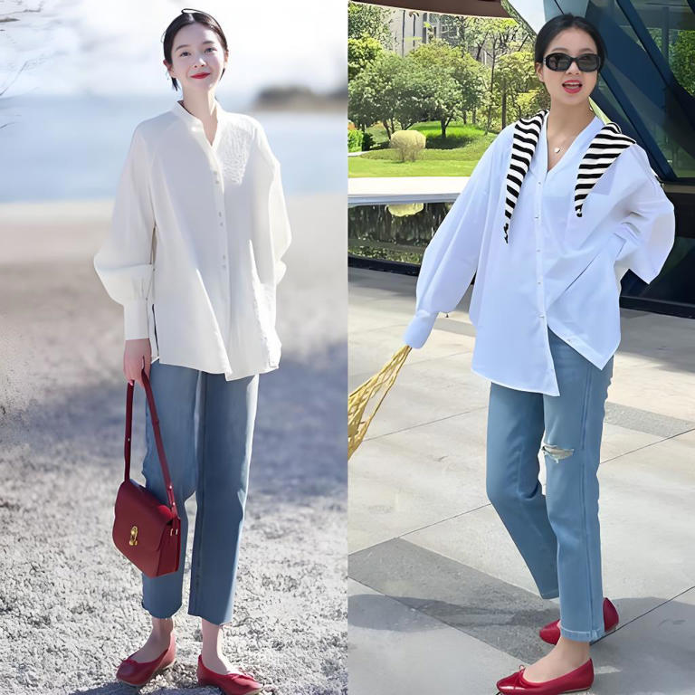 看了30岁博主穿搭，我悟了：衬衫不配短裤、运动鞋，才更时髦