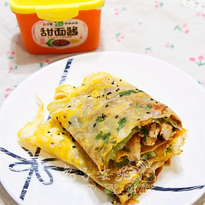 减脂鸡胸肉煎饼果子，懒人必学