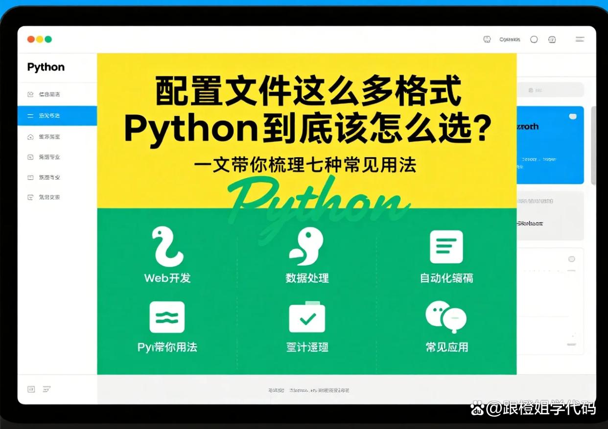 配置文件这么多格式，Python到底该怎么选？一文带你梳理七种常见用法