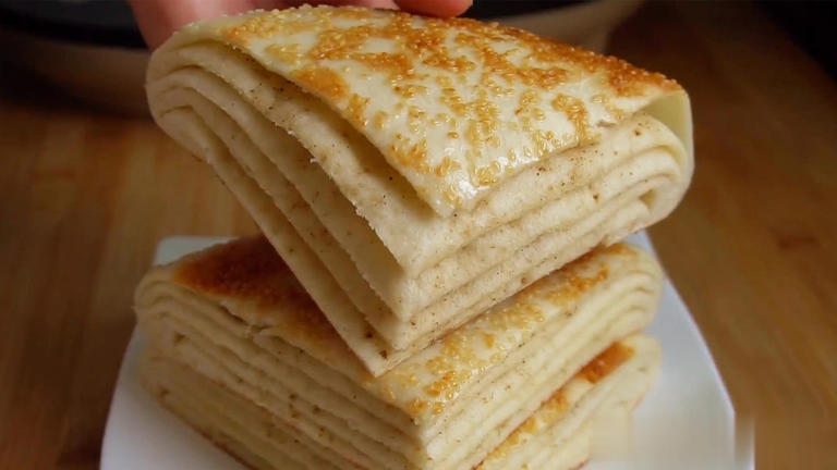 新手必学！蓬松暄软好消化的家常千层饼做法，能一层层撕着吃